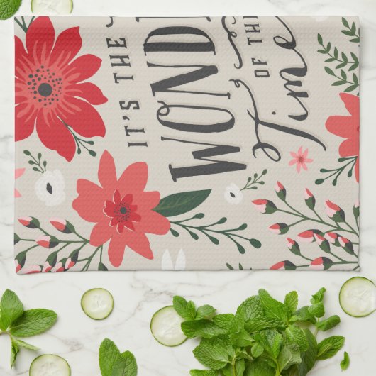 Die wunderbarste Zeit des Jahres Geschirrtuch (Gefaltet)