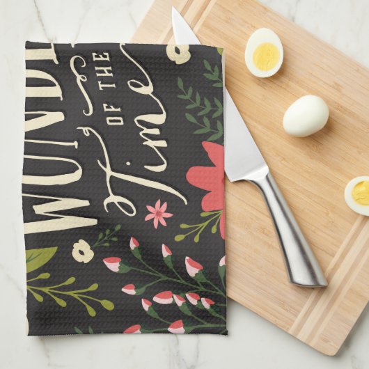 Die wunderbarste Zeit des Jahres Geschirrtuch (Viertel Falte)