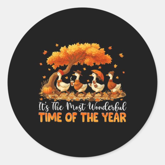 Die wunderbarste Zeit des Jahres Herbst versagt Runder Aufkleber (Vorderseite)