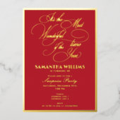 Die wunderbarste Zeit des Jahres jedes Lebensalter Folieneinladung (Vorderseite)