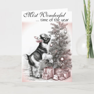 Die wunderbarste Zeit des Jahres - Kinderziege Feiertagskarte