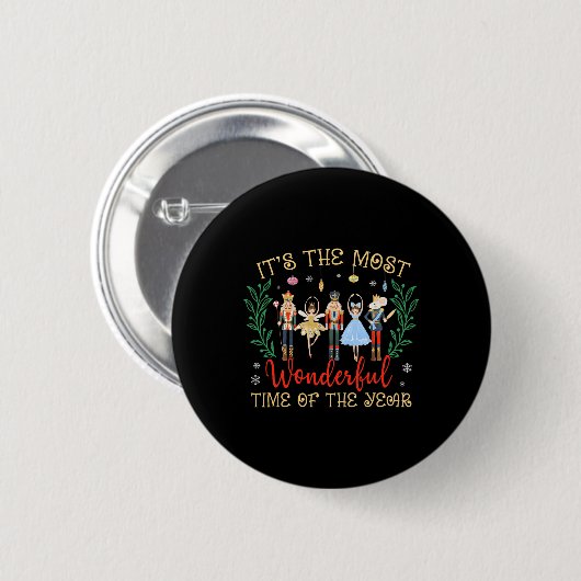 Die wunderbarste Zeit des Jahres Nutcracker Button (Vorne & Hinten)