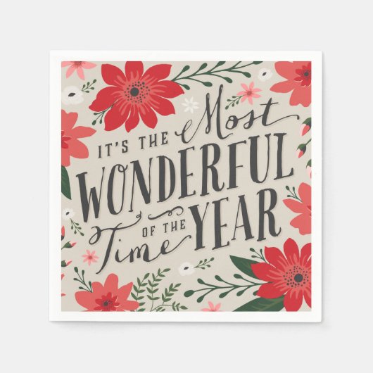Die wunderbarste Zeit des Jahres Serviette (Vorderseite)