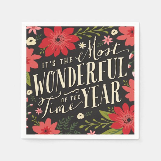 Die wunderbarste Zeit des Jahres Serviette (Vorderseite)