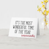 Die wunderbarste Zeit des Jahres, sonnige Weihnach Karte (Gelbe Blume)