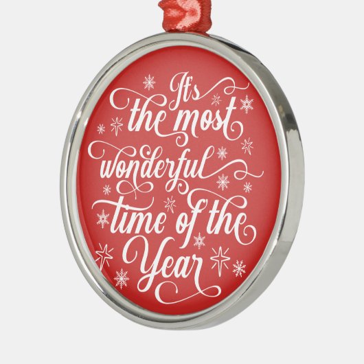 Die wunderbarste Zeit des Jahres | Square Ornament (Links)