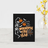 Die wunderbarste Zeit des Jahres Tanzskelett Karte (Gelbe Blume)