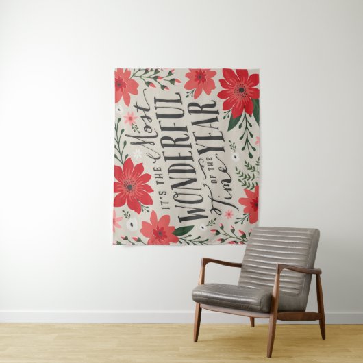 Die wunderbarste Zeit des Jahres Wandteppich (Beispiel)