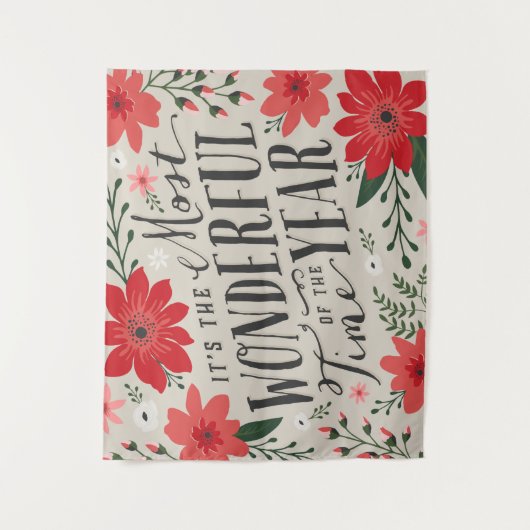 Die wunderbarste Zeit des Jahres Wandteppich (Vorderseite)