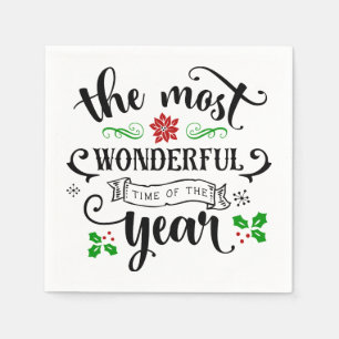 Die wunderbarste Zeit des Jahres Weihnachten Serviette