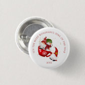 Die wunderbarste Zeit des Jahres Weihnachts-Gnom Button (Vorne & Hinten)