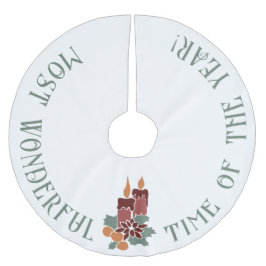 Die wunderbarste Zeit des Jahres, Weihnachtskerzen Polyester Weihnachtsbaumdecke