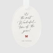 Die wunderbarste Zeit des Jahres Weihnachtskritik Ornament (Vorderseite)