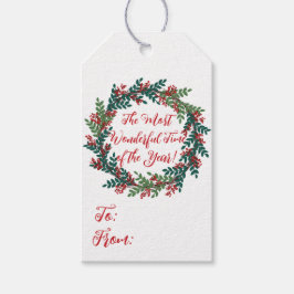 Die wunderbarste Zeit des Jahres Weihnachtsnamen Geschenkanhänger