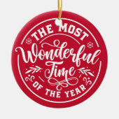 Die wunderbarste Zeit des Personalisierten Jahres Keramik Ornament (Vorne)