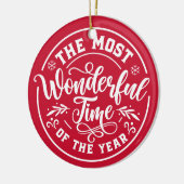 Die wunderbarste Zeit des Personalisierten Jahres Keramik Ornament (Links)