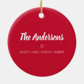 Die wunderbarste Zeit des Personalisierten Jahres Keramik Ornament (Hinten)