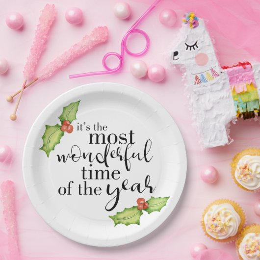 Die wunderbarste Zeit des Weihnachtsangebots Pappteller (Party)