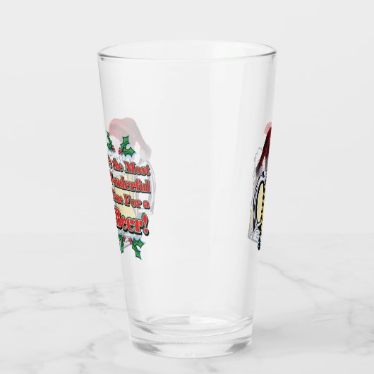 Die wunderbarste Zeit für ein Bier Glas (Links)