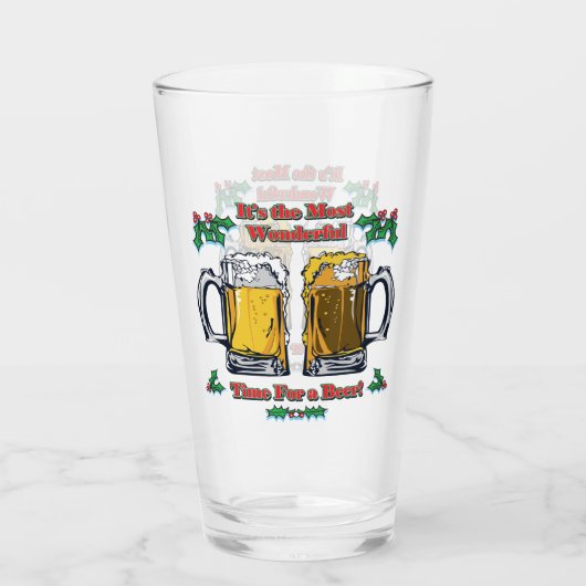 Die wunderbarste Zeit für ein Bier Glas (Rückseite)