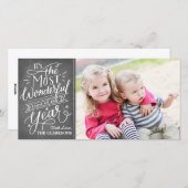 Die wunderbarste Zeit-Handmit buchstaben Feiertagskarte (Vorne/Hinten)