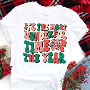 Die wunderbarste Zeit Retro-Weihnachten Tri-Blend Shirt