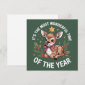 Die wunderbarste Zeit Vintage Hirsch Weihnachten (Vorne/Hinten)