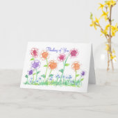 Die wunderlichen Hütten-Blumen, die an Sie denken, Karte (Gelbe Blume)