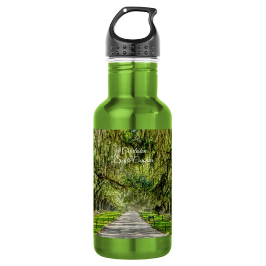 Die wunderschöne Allee mit ihren Eichen und dem Wa Edelstahlflasche (Vorderseite)