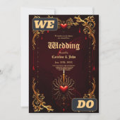 Die wunderschöne Kunst der gotischen Eleganz. Einladung (Vorderseite)