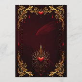 Die wunderschöne Kunst der gotischen Eleganz. Menükarte (Rückseite)