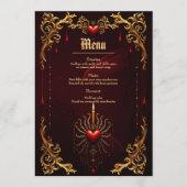 Die wunderschöne Kunst der gotischen Eleganz. Menükarte (Vorderseite)