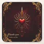 Die wunderschöne Kunst der gotischen Eleganz. Rechteckiger Pappuntersetzer (Vorderseite)