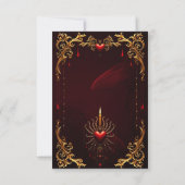 Die wunderschöne Kunst der gotischen Eleganz. Ro RSVP Karte (Rückseite)