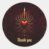 Die wunderschöne Kunst der gotischen Eleganz. Runder Aufkleber (Vorderseite)