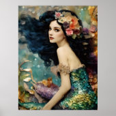 Die wunderschöne Meerjungfrau-Collage Poster (Vorne)