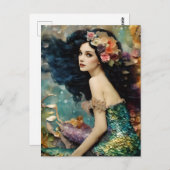 Die wunderschöne Meerjungfrau-Collage Postkarte (Vorne/Hinten)