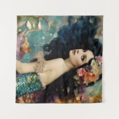 Die wunderschöne Meerjungfrau-Collage Wandteppich (Vorderseite (Horizontal))