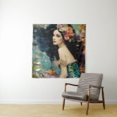 Die wunderschöne Meerjungfrau-Collage Wandteppich (Beispiel)