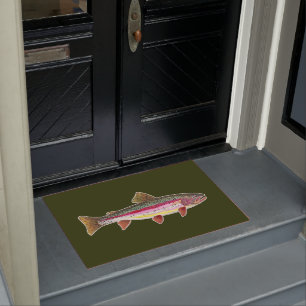 Die wunderschöne Regenbogenforelle ist ein freund Fußmatte