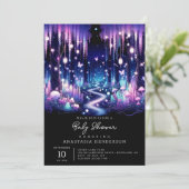 Die wunderschöne Walddusche. Einladung (Stehend Vorderseite)