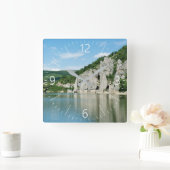 Die wunderschönen Felsen. Bulgarien Quadratische Wanduhr (Zuhause)
