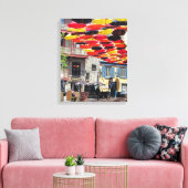 Die wunderschönen Regenschirme der Stadt Quebec Leinwanddruck (Insitu (Wohnzimmer))
