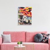 Die wunderschönen Regenschirme der Stadt Quebec Leinwanddruck (Insitu (Wohnzimmer))