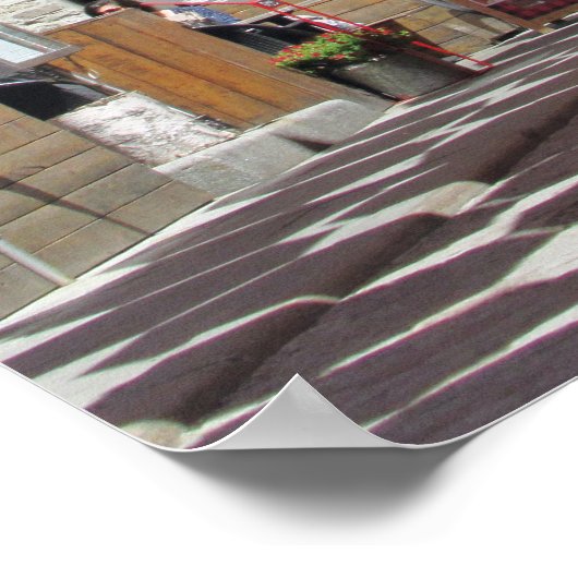 Die wunderschönen Regenschirme der Stadt Quebec Poster (Ecke)