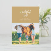 DIE WUNDERSCHÖNSTE TIME-Grußkarte [Gold] Feiertagskarte (Stehend Vorderseite)