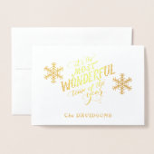 DIE WUNDERSCHÖNSTE ZEIT DES JAHRES ERHALTEN FOLIENKARTE (Vorderseite mit Umschlag)