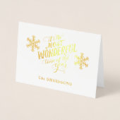 DIE WUNDERSCHÖNSTE ZEIT DES JAHRES ERHALTEN FOLIENKARTE (Vorderseite)