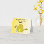 Die Wünsche der Biene nach dem Geburtstag Karte (Gelbe Blume)
