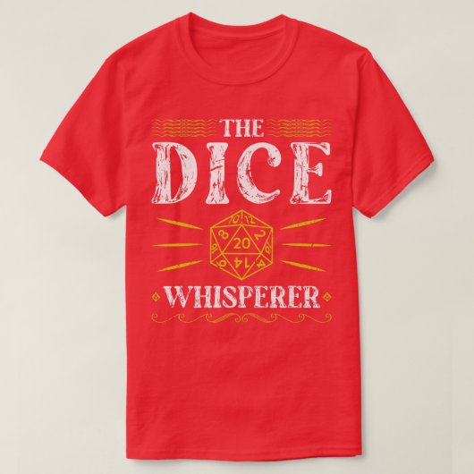 Die Würfel flüstern D20 RPG-Gamer T-Shirt (Design vorne)